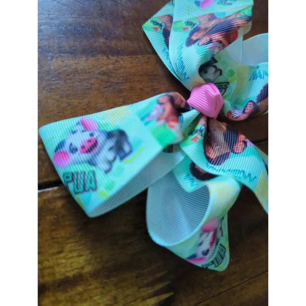 Hair Bow Moana Maui Pua Handmade
